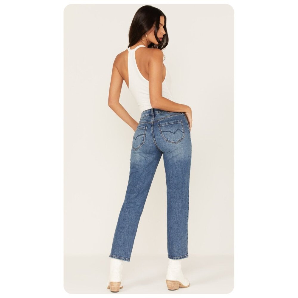 !! Cleo + Wolf High Rise Straight Jeans sz W26 L27 - Picture 2 of 8